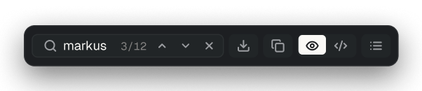 Markus in-file search (⌘F)