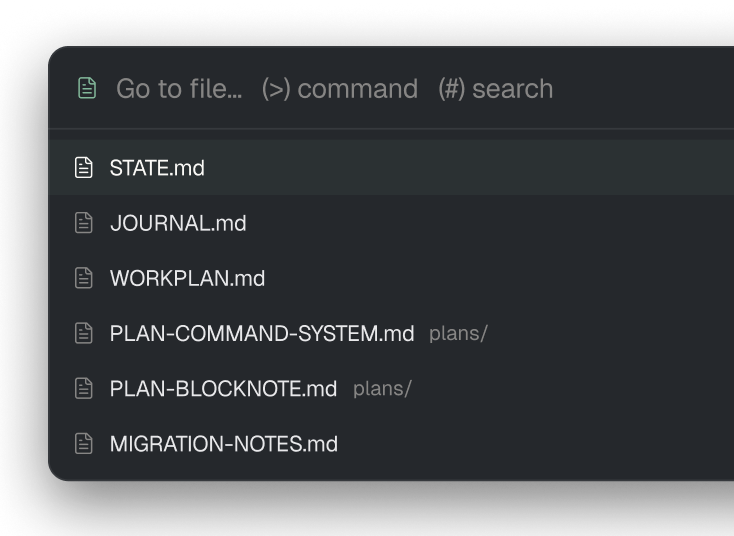 Markus quick file open (⌘P)